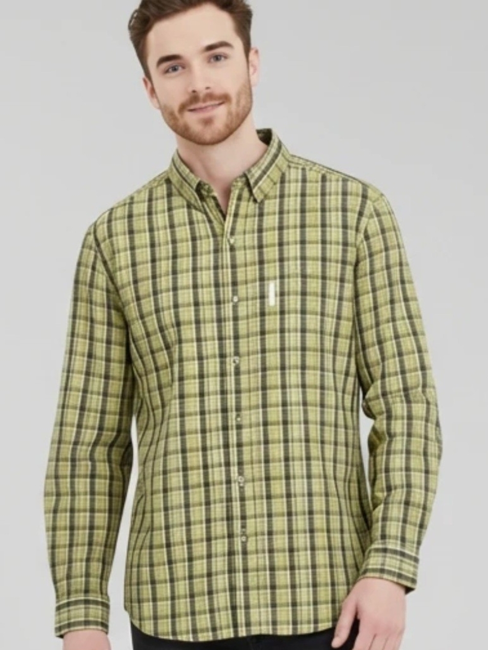 Columbia Vapor Ridge Mens Size Large Plaid Long-Sleeve Button-Down Shirt